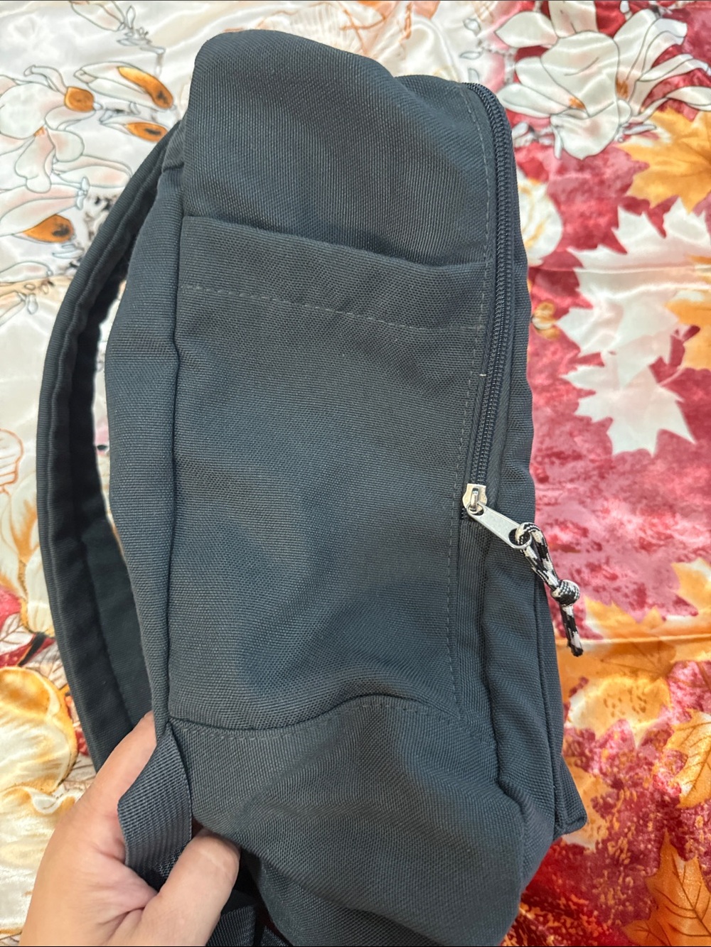 Gray Canvas mini Backpack - Picture 3 of 5